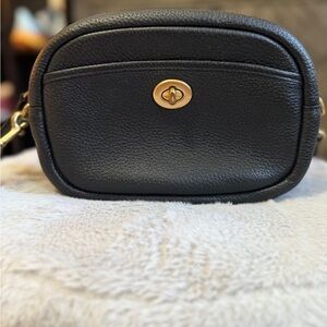 Coach Gently used soft pebble camera crossbody bag black.